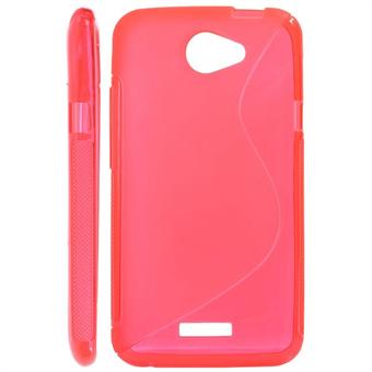 S Line silikondeksel HTC ONE X (rød)