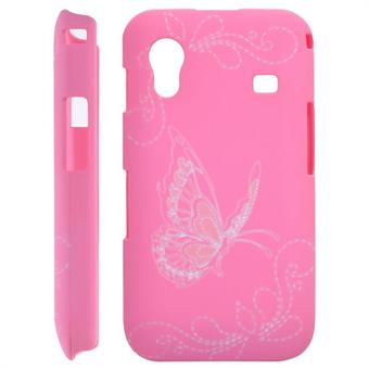 Samsung Galaxy ACE Butterfly-deksel (rosa)
