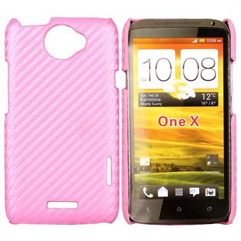 Corbon deksel HTC ONE X (rosa)