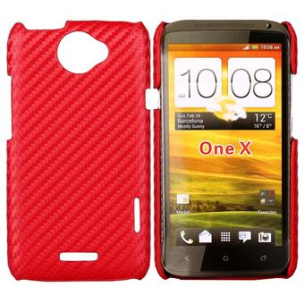 Corbon deksel HTC ONE X (rød)