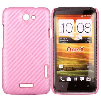 HTC One X Corbon-deksel (rosa)