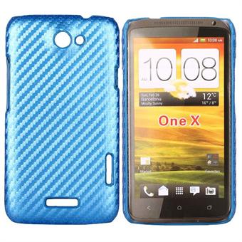 HTC One X Corbon-deksel (blå)
