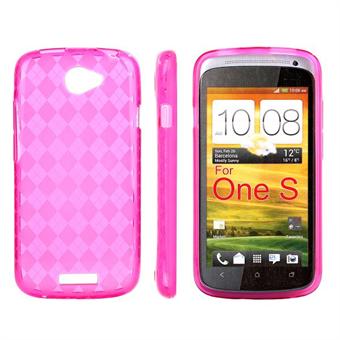Rutete deksel HTC ONE S (rosa)