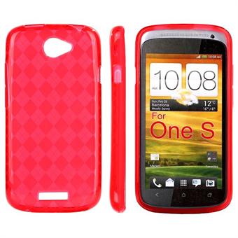 Rutete deksel HTC ONE S (rød)