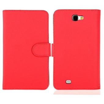 Mykt plast-/skinndeksel til Samsung Galaxy Note 2 (rød)