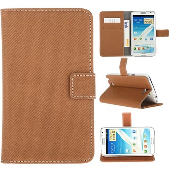 Stoffveske til Samsung Galaxy Note 2 (brun)