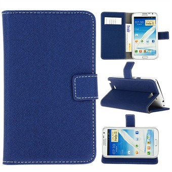 Stoffveske til Samsung Galaxy Note 2 (mørkeblå)