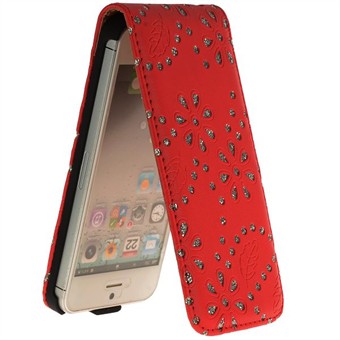 Bling Bling Diamond-deksel til iPhone 5 / iPhone 5S / iPhone SE 2013 (rød)