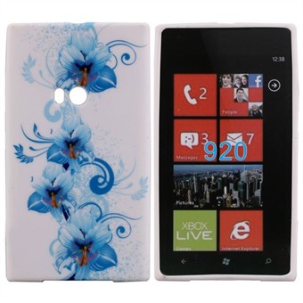 Motiv silikondeksel for Lumia 920 (Blue Flow)