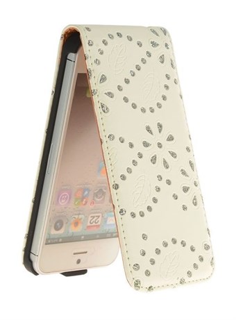 Bling Bling Diamond-deksel til iPhone 5 / iPhone 5S / iPhone SE 2013 (hvit)