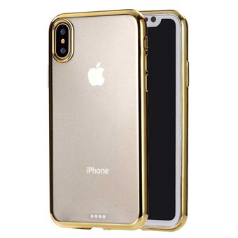 Elektroplisert iPhone XS Max Soft TPU Bakdeksel - Gull