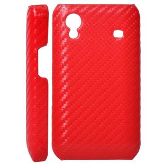 Samsung Galaxy ACE karbondeksel (rød)