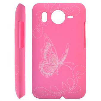 HTC Desire HD Butterfly-deksel (rosa)