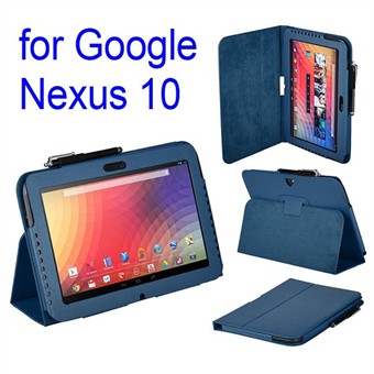 Google Nexus 10 skinnveske for nettbrett (mørkeblå)