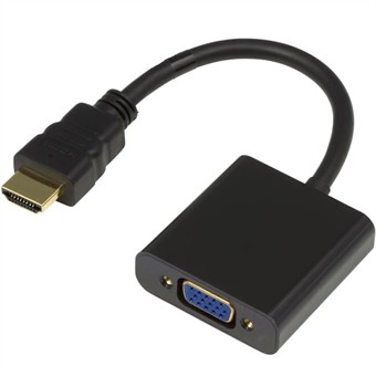 Mini HDMI til VGA-adapter - svart
