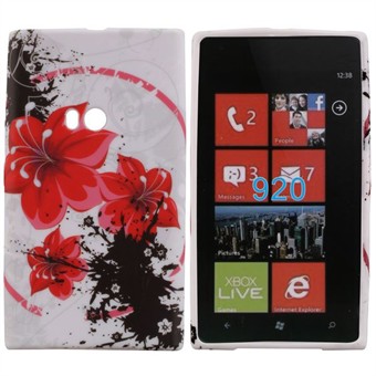 Motiv silikondeksel til Lumia 920 (blomst)
