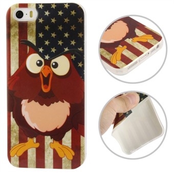 Retro Owl TPU-veske iPhone 5 / iPhone 5S / iPhone SE 2013 (USA)