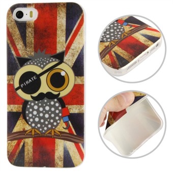 Retro Owl TPU-veske iPhone 5 / iPhone 5S / iPhone SE 2013 (UK)