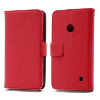 Praktisk lommebokveske - Lumia 520/525 (rød)