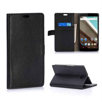 Stand lommebokdeksel – Nexus 6 (svart)