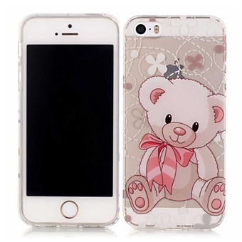 Sommertid silikontrekk gjennomsiktig M. mønstre iPhone 5 / iPhone 5S / iPhone SE 2013 rosa bjørn