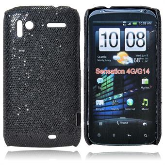 Skinnende hardt deksel til HTC Sensation G14 (svart)