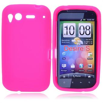 HTC Desire S silikondeksel (rosa)