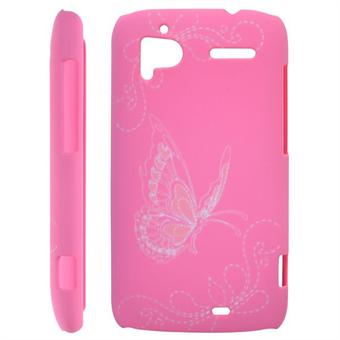 Sommerfugldeksel til HTC Sensation (rosa)