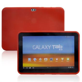 Samsung Galaxy Tab 8.9 mykt silikondeksel (rød)