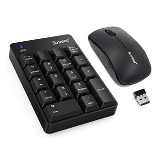 SUNREED SK- Counter 2.4G trådløs mus med Bluetooth kablet numerisk tastaturteller for bærbar nettbrett Stasjonær datamaskin