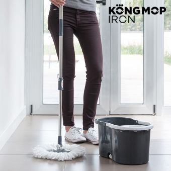Rotary Floor Mop Med Spenne - Kong Mop Iron