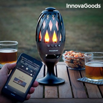 InnovaGoods LED Lommelykt med Bluetooth-høyttaler