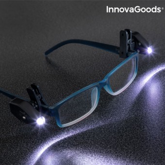 InnovaGoods 360º LED-klips for Briller - Pakke med 2