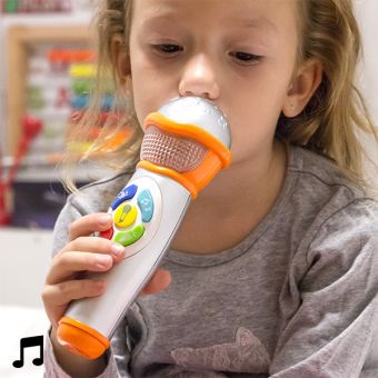 Håndholdt mikrofon med lys og lyd for barn