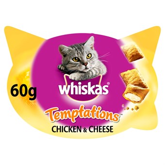 Whiskas Temptations Kylling og Oste Katt Behandler - 60 g