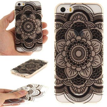 Modern art silikondeksel til iPhone 5 / iPhone 5S / iPhone SE 2013 - Henna Butterfly