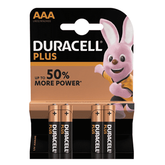 Duracell Plus Power alkalisk AAA batteri - 4 stk.