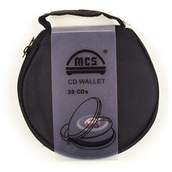 Nylon glidelåspose for CD & DVD - Plass til 20 stk.