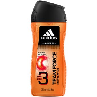 Adidas dusjgelé for hår og ansikt og kropp - 250 ml - Team Force