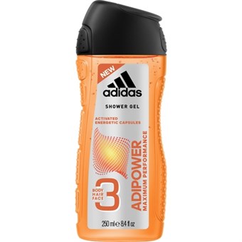 Adidas dusjgelé for hår og ansikt og kropp - 250 ml - Adipower