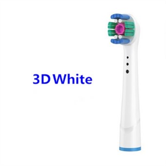 Løse Børstehoder til Braun Oral-B Elektrisk Tannbørste - 4 stk - 3D Hvit