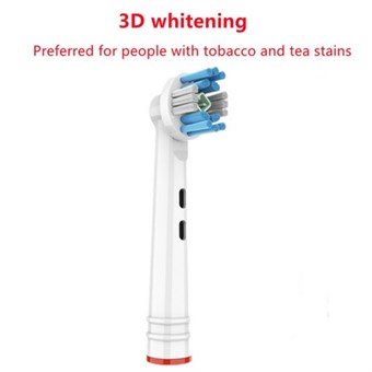 Løse Børstehoder for Braun Oral-B Elektrisk Tannbørste - 4 stk - 3D Whitening Type