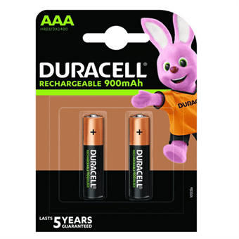 Duracell 900mAh Oppladbare AAA-batterier - 2 stk