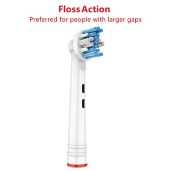 Løse Børstehoder for Braun Oral-B Elektrisk Tannbørste - 4 stk - Floss Action
