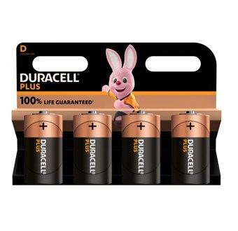 Duracell Plus 100% MN1300 D - 4 stk
