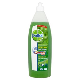 Dettol Complete Clean Antibakteriell Spray og Tørk av Gulvrenser - Grønn Apple Fragrance - 1 l