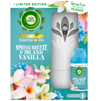 Air Wick Freshmatic Spray med Refill - Spring Breeze og Island Vanilla