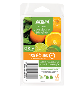 AirPure Wax Melts - Aroma Voks - Duftvoks - Lime, Basilikum og Mandarin
