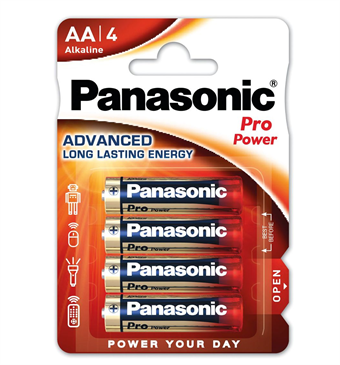 Panasonic Pro Power Alkaline AA-batterier - 4 stk