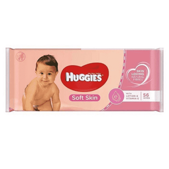 Huggies Baby Wipes Soft Skin - 56 stk.